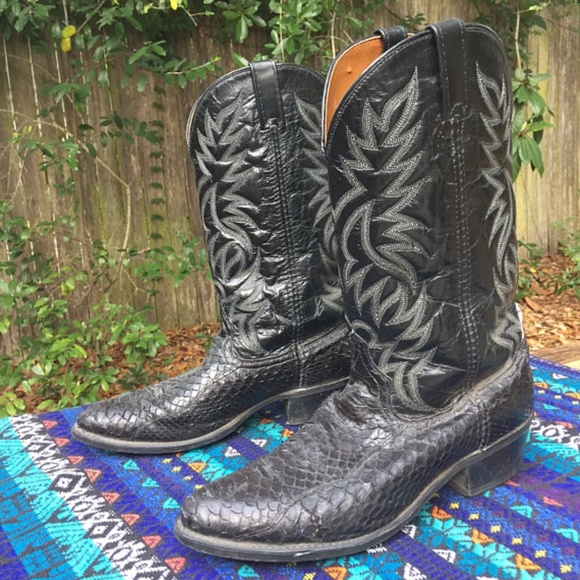 acme snakeskin boots